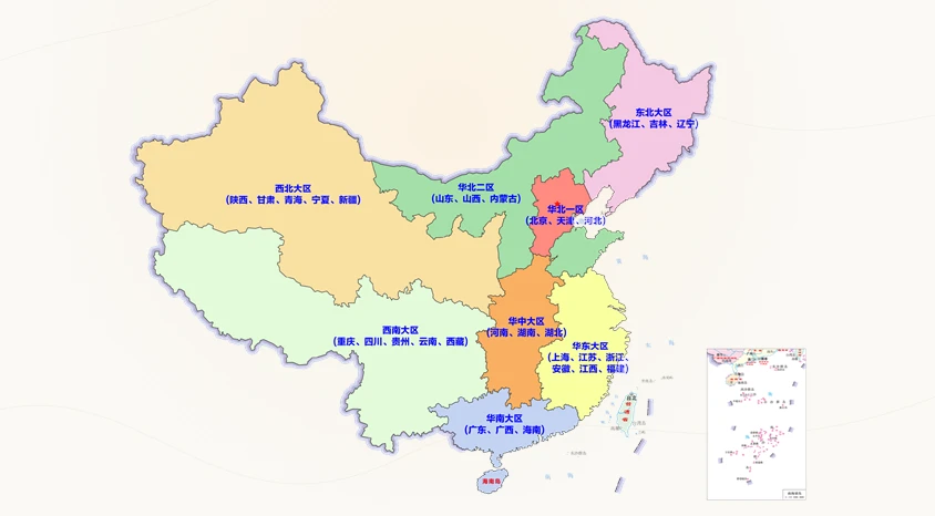冰河世界全国区域协同与服务布局示意图