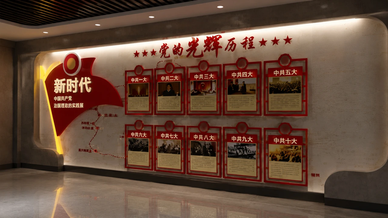 红色互动学习系统（3D/2D版）：展厅自主学习真实照片