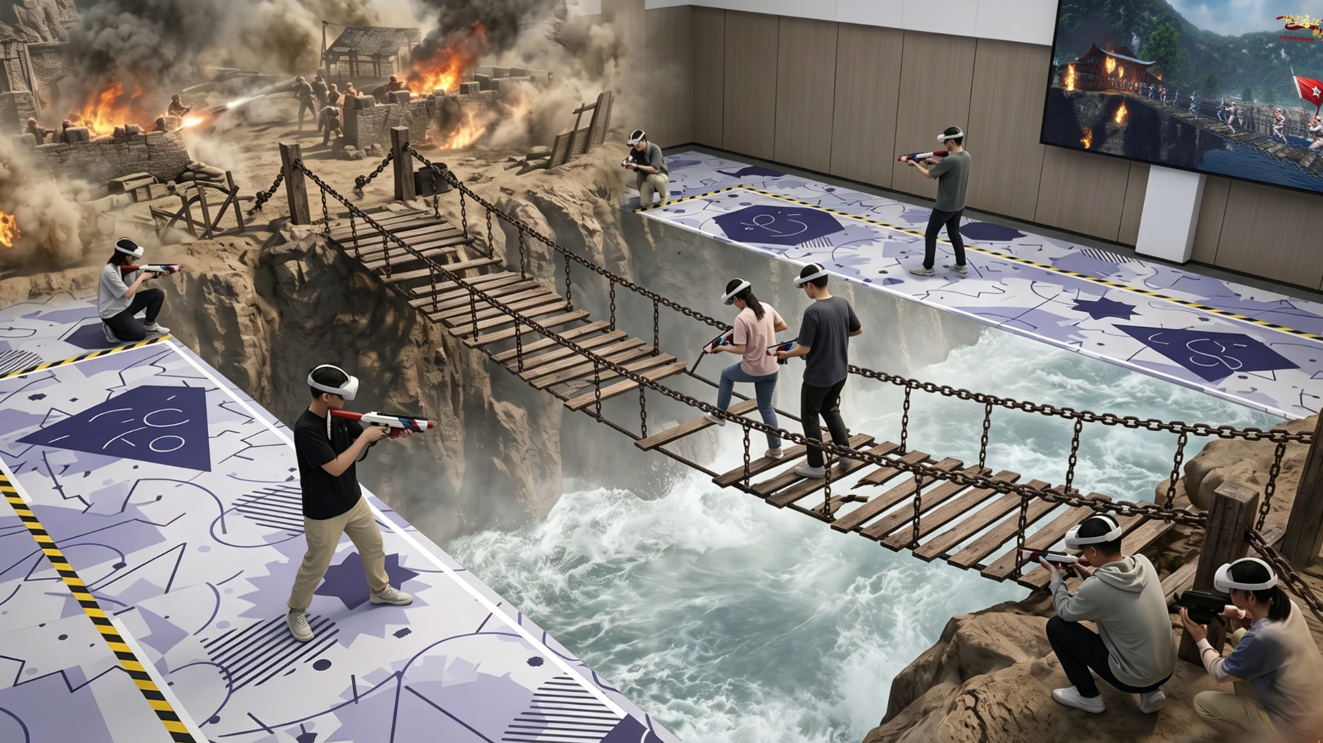 VR大空间沉浸式体验产品展示图