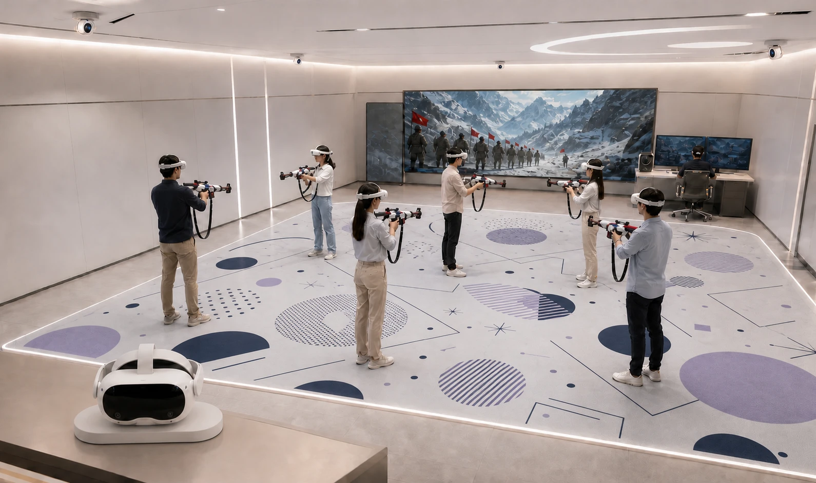 VR大空间沉浸式体验设备组成与部署关系