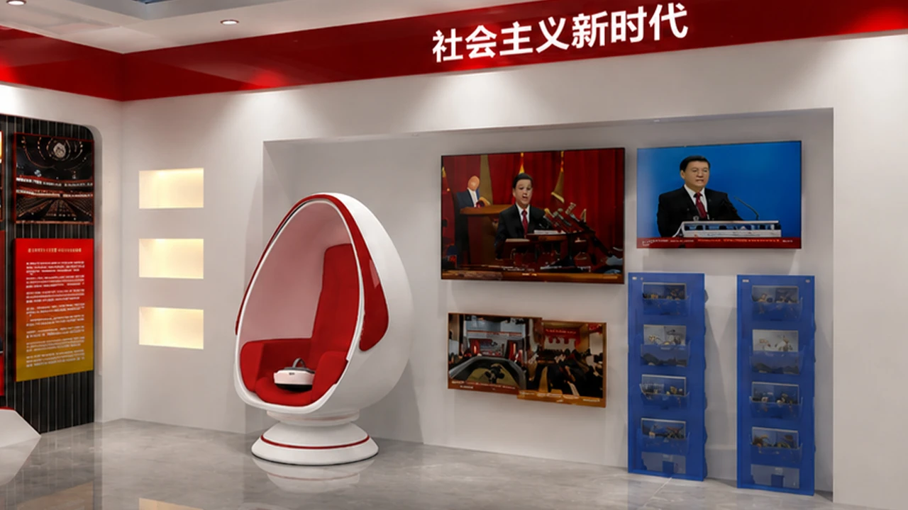 VR党建蛋椅：企业文化与职工之家真实照片